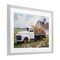 Stupell Industries White Delivery Floral Truck Framed Print Under Glass, design by Kim Allen